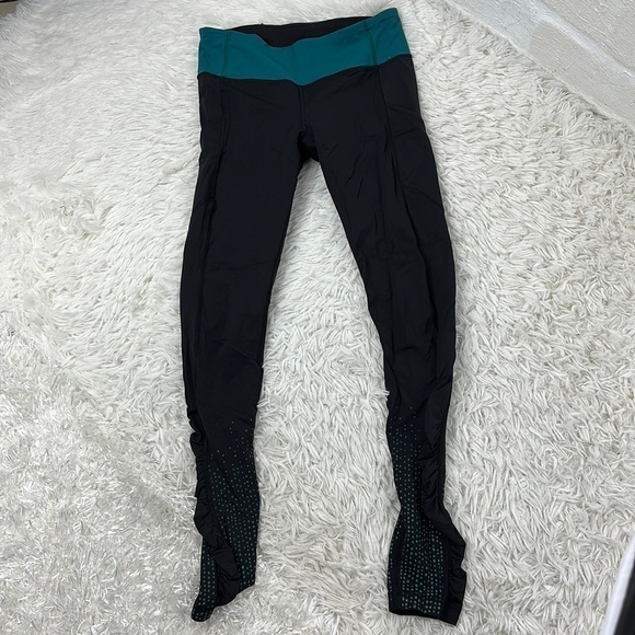 Lululemon Speed Tight IV *Lights Out Black / Forage Teal - Picture 1 of 8